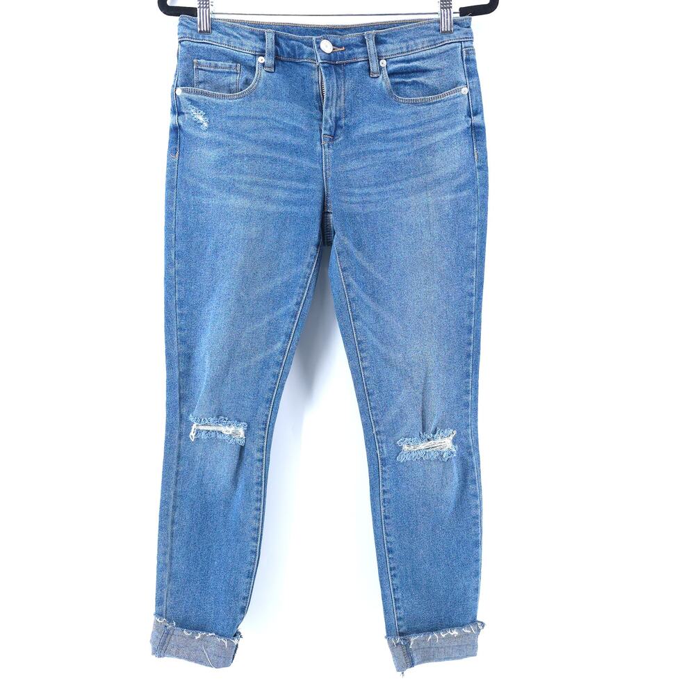 Blank NYC Womens The Reade Crop Mid Rise Raw Hem Skinny Jean |28 - Picture 2 of 13